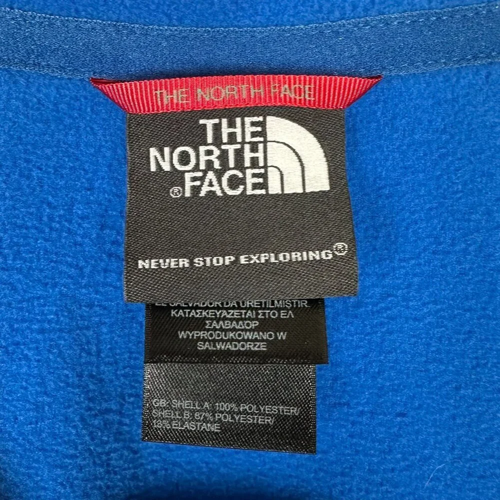 The North Face Flashdry Sweater 1/4 Zip‎ Fleece Pullover Sweatshirt Blue